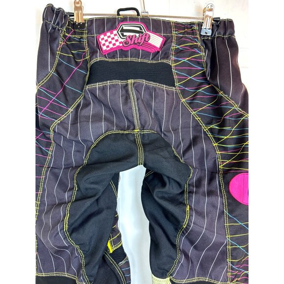 Shift by Fox Racing Motocross Pants Women’s Size 6 Leather Patch Black Pink - Picture 6 of 16